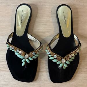 Flip Flop Sandals with Embellishments